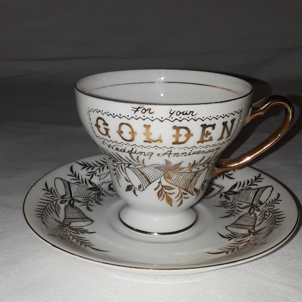 Vintage Norcret 50th Golden Anniversary cup&saucer